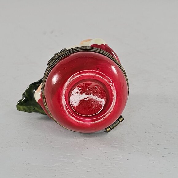 Vintage Santa Claus Trinket Box Ceramic Christmas Decor Holding Tree - Picture 7 of 8